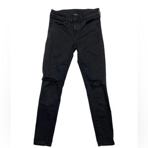 American Eagle Black Ripped Skinny Jeans